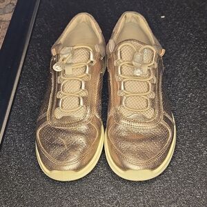 ECCO Sense Toggle Women's Metallic Leather Sneakers Shoes Rose Gold Size 8 US